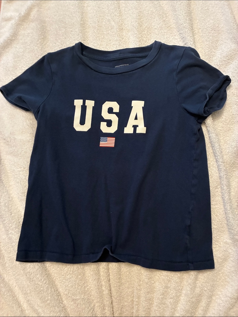 Aeropostale Navy USA Graphic Tee